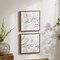 Melrose Bird on Branch Framed Canvas Wall Art - 10" x 10" - Set of 2